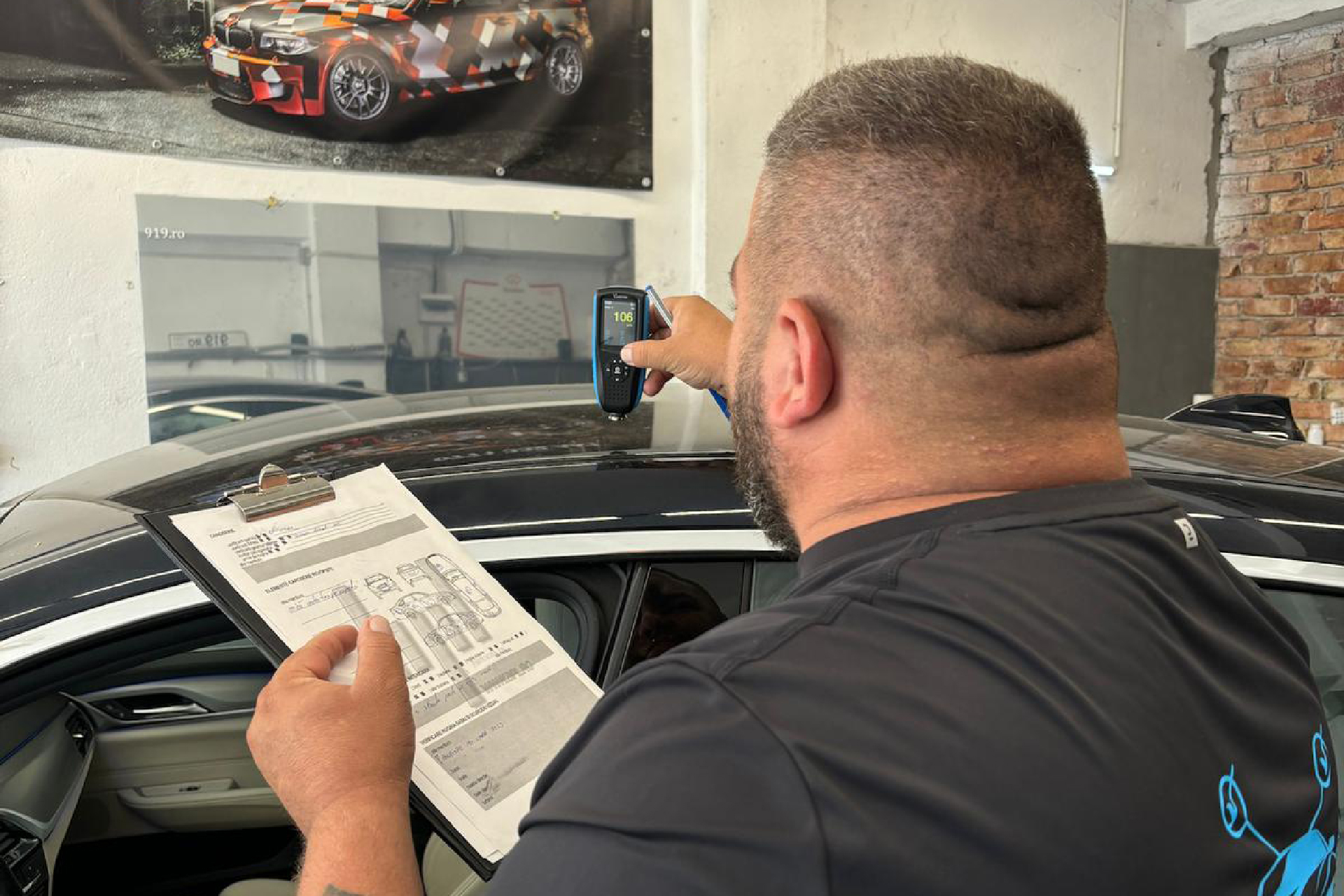 verificare grosime vopsea, elemente revopsite sau accidentate